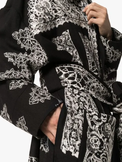 Shop Edward Crutchley Multi-print Coat In Black