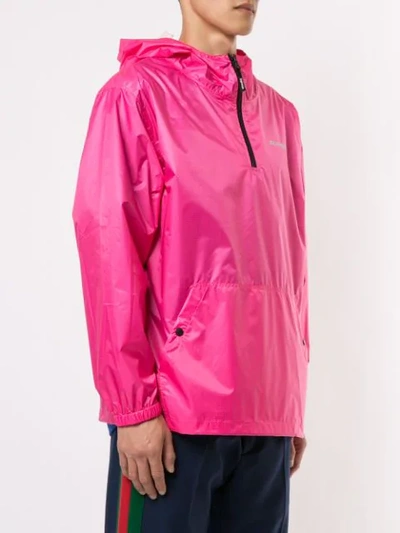 Packable Ripstop Pullover Windbreaker In Pink