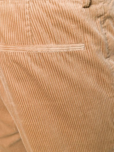 Shop Brunello Cucinelli Corduroy-style Trousers In Neutrals