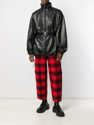 Shop Balenciaga Panelled Bomber Jacket In Black