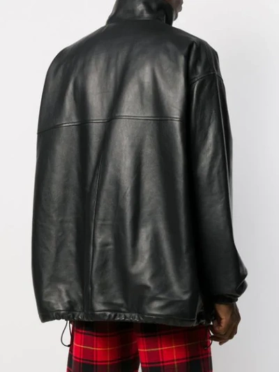Shop Balenciaga Panelled Bomber Jacket In Black