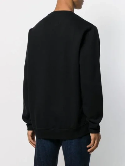 Shop Edwin Printed Logo Sweater In Black