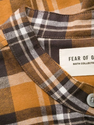 Shop Fear Of God Utility Pocket Shirt In Brown