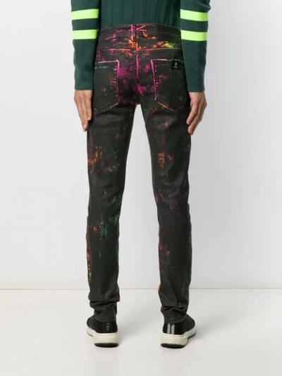 Shop Marcelo Burlon County Of Milan Overdye Straight-leg Jeans In Black