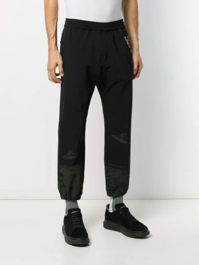 Shop Undercover Ufo Print Track Pants In Grey