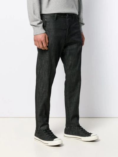 Shop Dsquared2 Zipped Pockets Tapered Jeans In Black