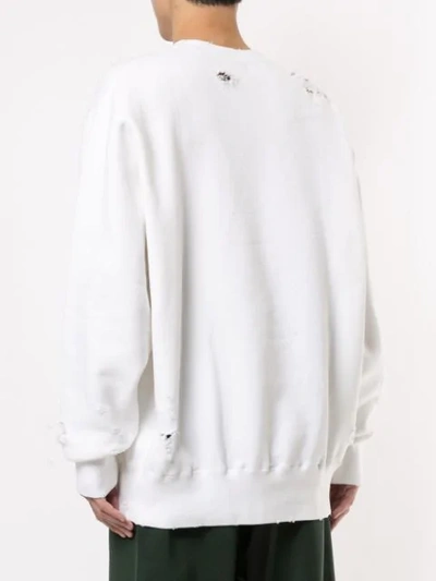 Shop Kolor Printed Logo Sweatshirt In White