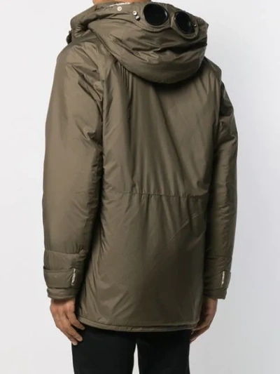 Shop C.p. Company Hooded Shell Coat In 661 Verde