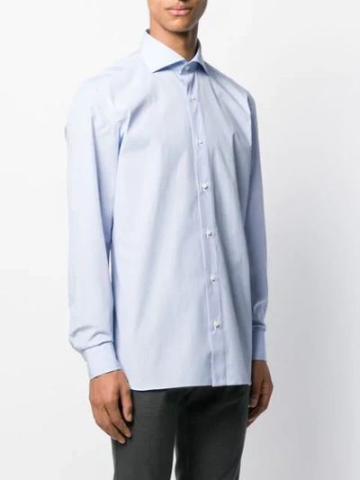 Shop Borrelli Bat-wing Collar Shirt In Blue