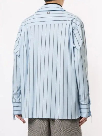 Shop Wooyoungmi Striped Shirt In 830l Light Blue