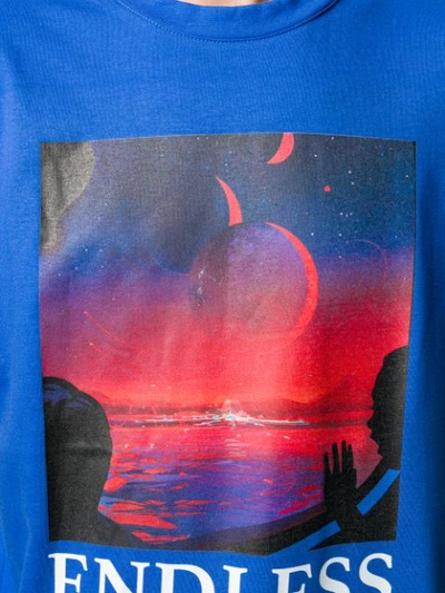 Shop Applecore Graphic Print T-shirt In Blue