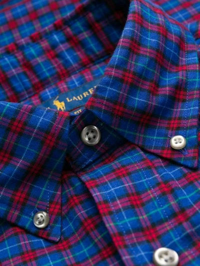 Shop Polo Ralph Lauren Long Sleeved Checked Pattern Shirt In Blue