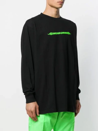 Shop Andrea Crews Logo Print Sweatshirt In Black