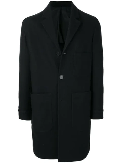 Shop Ami Alexandre Mattiussi Patch Pockets Coat In Black