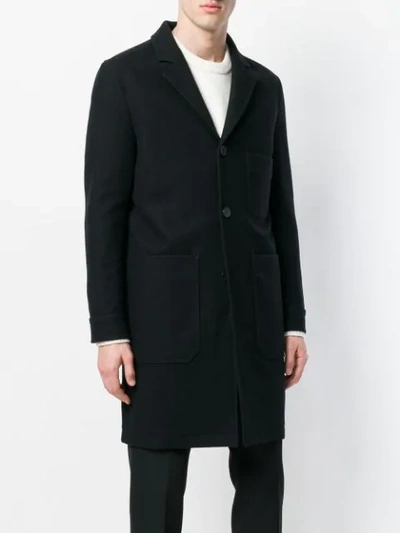 Shop Ami Alexandre Mattiussi Patch Pockets Coat In Black