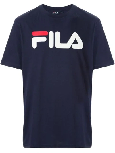Shop Fila Printed Logo T-shirt In Blue
