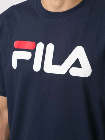 Shop Fila Printed Logo T-shirt In Blue