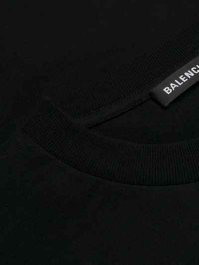 Shop Balenciaga Logo T-shirt In Black