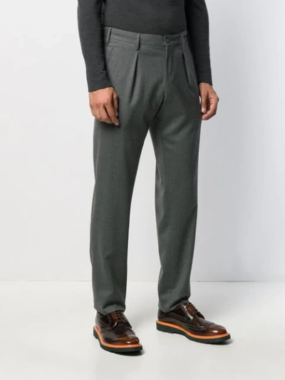 Shop Pt01 High-waist Tailored Trousers In Grey