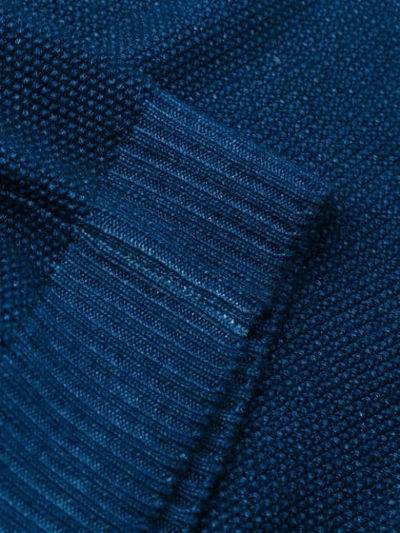 Shop Altea Gauge 7 Textured Knit Jumper In Blue