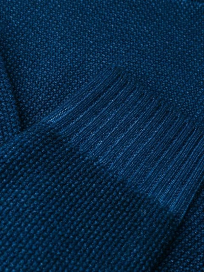 Shop Altea Gauge 7 Textured Knit Jumper In Blue