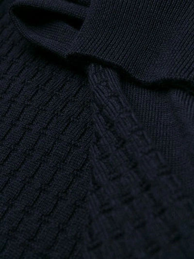 Shop Corneliani Textured-knit Pullover In Blue