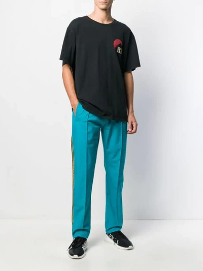 Shop Just Don Elastic Waist Trousers In Blue