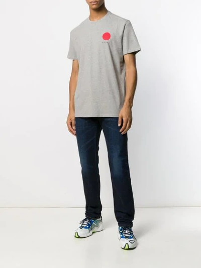 Shop Edwin Short Sleeved Cotton T-shirt In Grey