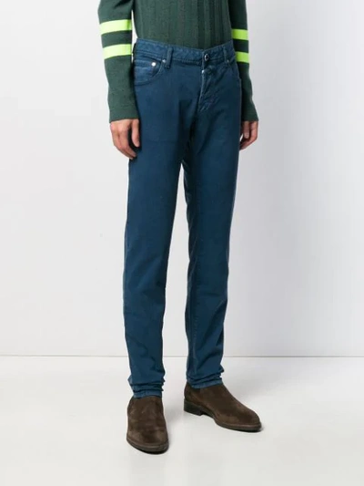 Shop Jacob Cohen Straight Leg Comfort Trousers In Blue