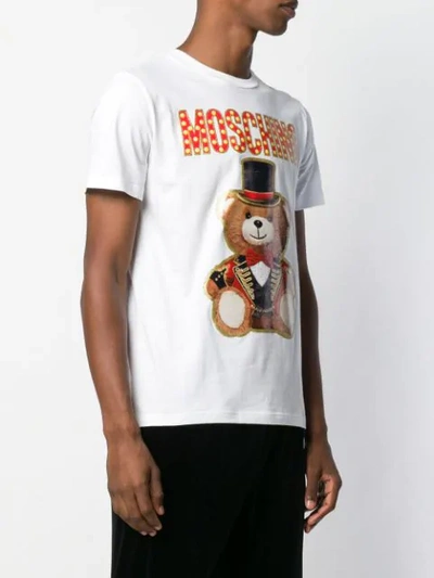 Shop Moschino Teddy Circus T-shirt - White