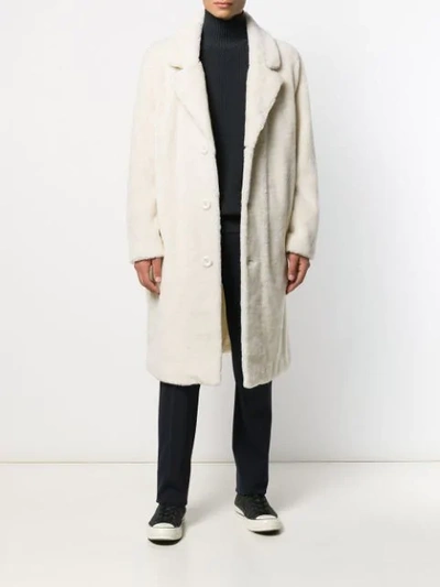 Shop Stand Studio Boxy Fit Coat In White