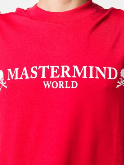 Shop Mastermind Japan Logo Print Relaxed-fit T-shirt In Red