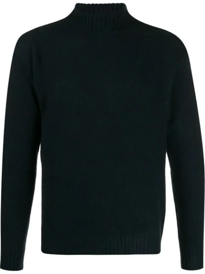 Shop Laneus Rollneck Knit Sweater In Blue