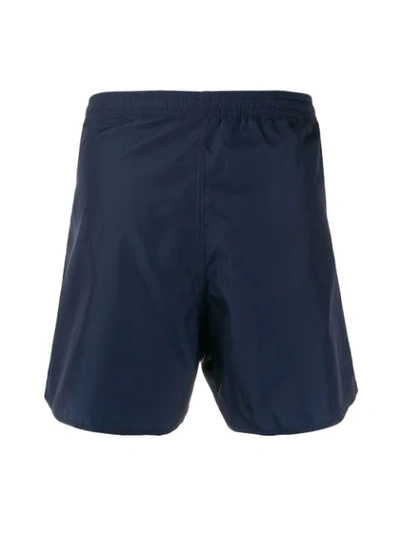 Shop Neil Barrett Lightning Print Swim Shorts In Blue