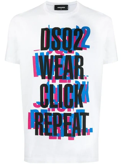 Shop Dsquared2 Graphic Print T-shirt - White