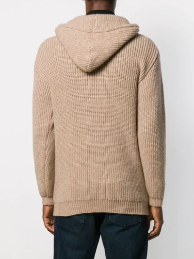 LANEUS CHUNKY KNIT HOODIE 