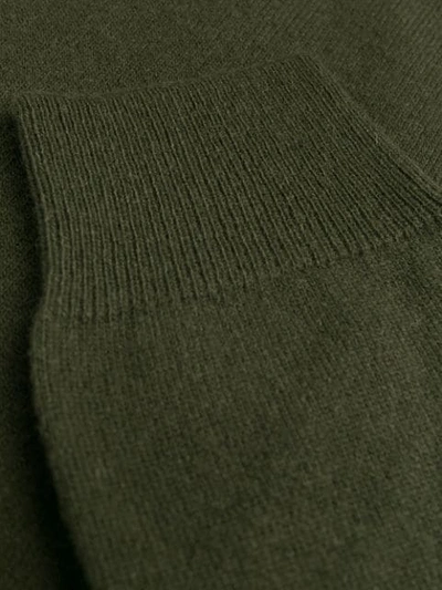 Shop Zanone Ribbed Round-crew Jumper In Green