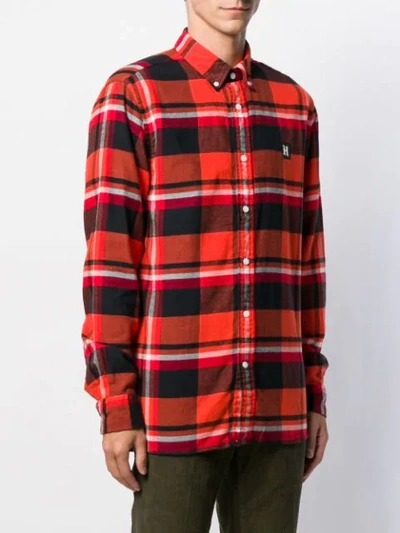 Shop Tommy Hilfiger X Lewis Hamilton Checked Relaxed Shirt In Orange