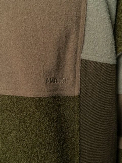 Ambush Fleecejacke Im Patchwork-look In Green