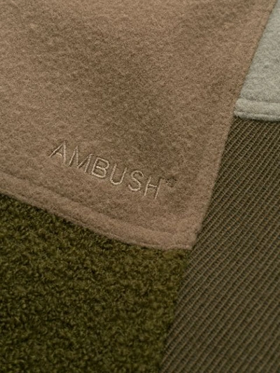 Ambush Fleecejacke Im Patchwork-look In Green