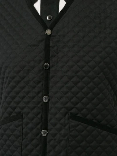 Shop Fumito Ganryu Diamond Quilted Waistcoat In Black