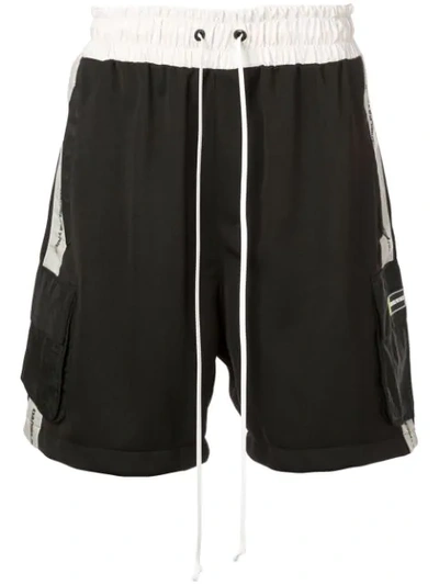 Shop Daniel Patrick Cargo Track Shorts In Black