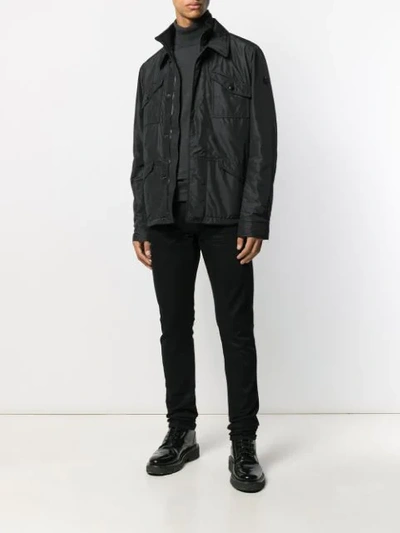 Shop Belstaff Navigator Zipped Jacket In Black