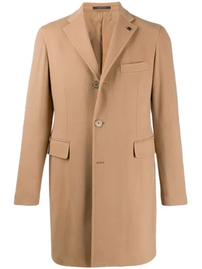 Shop Tagliatore Single Breasted Coat In Neutrals