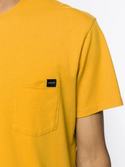 Shop Edwin Short Sleeved Cotton T-shirt In Yellow