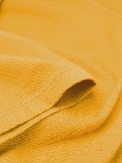 Shop Edwin Short Sleeved Cotton T-shirt In Yellow