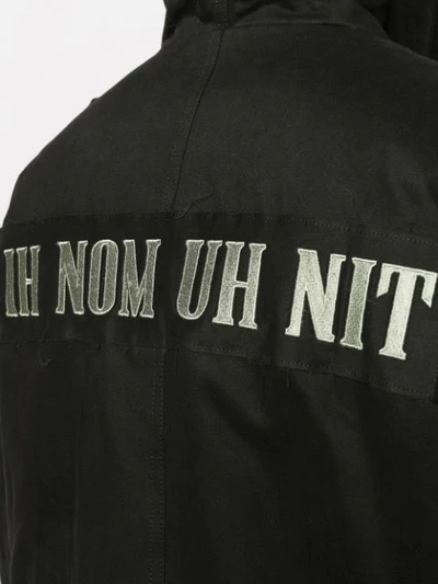 Shop Ih Nom Uh Nit Soldier's Symphony Parka Coat In Black