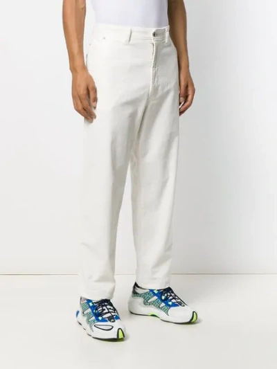 Shop Diesel Corduroy Cargo Pants In Neutrals