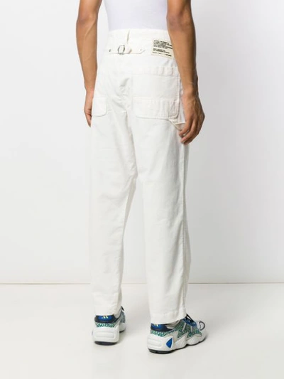 Shop Diesel Corduroy Cargo Pants In Neutrals