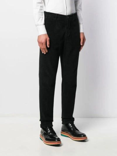 Shop Altea Straight-leg Corduroy Trousers In Black